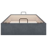 vidaXL Cadre de lit ottoman sans matelas gris foncé 80x200 cm velours