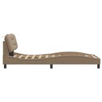 vidaXL Cadre de lit sans matelas Hvar cappuccino 90x200 cm similicuir