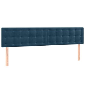 vidaXL Têtes de lit 2 Pièces Bleu foncé 90x5x78/88 cm Velours