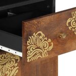 vidaXL Buffet marron miel 38 x 33.5 x 160 cm Bois de manguier massif