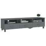 vidaXL Meuble TV HAMAR Gris foncé 158x40x40 cm Bois massif de pin
