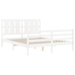 vidaXL Cadre de lit sans matelas blanc 160x200 cm bois massif