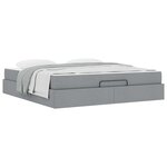 vidaXL Cadre de lit avec matelas avec matelas 2 Pièces Gris clair tissu