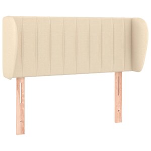 vidaXL Tête de lit avec oreilles Crème 103x23x78/88 cm Tissu