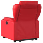 vidaXL Fauteuil inclinable de massage électrique rouge similicuir