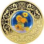 Pièce de monnaie en Argent 500 Francs g 17.50 Millésime 2025 Flowers in Painting SUNFLOWERS