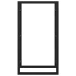 vidaXL Portant de bois de chauffage Noir mat 50x28x94 cm Acier