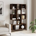 vidaXL Bibliothèque chêne fumé 102x28x172 cm bois d'ingénierie