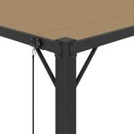 vidaXL Tonnelle avec toit à persienne 3x4 m Taupe Tissu et aluminium