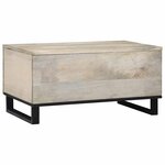 vidaXL Table basse Beige et Noir 80 x 50 x 40 cm
