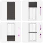 vidaXL Store plissé noir 85x200 cm largeur du tissu 84 4 cm polyester