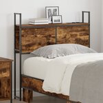 vidaXL Tête de lit de rangement Chêne fumé 90 cm Bois d'ingénierie