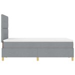 vidaXL Lit à ressorts avec matelas Gris clair 120 x 200 cm tissu