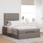VidaXL Cadre de lit ottoman avec matelas taupe 120x190 cm tissu