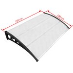 vidaXL Auvent Argenté Plastique