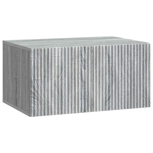 vidaXL Meuble TV mural Sonoma gris 59 5 x 41 x 30 cm Bois d'ingénierie