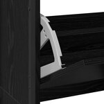 vidaXL Armoire à chaussures avec 4 tiroirs basculants chêne noir 100x34x112 cm