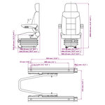 vidaXL Siège de tracteur avec suspension