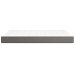 vidaXL Matelas de lit à ressorts ensachés fermeté moyenne Gris 140x190x20cm Similicuir