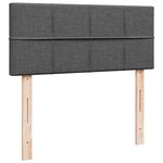 vidaXL Lit ottoman avec matelas et LED gris foncé 120x200 cm tissu