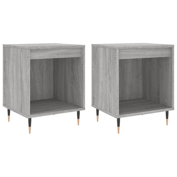 vidaXL Tables de chevet 2 Pièces sonoma gris 40x35x50 cm bois ingénierie