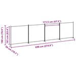 vidaXL Paravent 4 panneaux Beige 698 x 180 cm Tissu