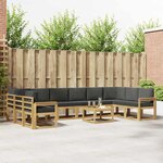 vidaXL Ensemble de canapés d'extérieur 11 Pièces Blanc et anthracite