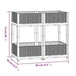 vidaXL Lit surélevé 80x40x71 cm Polypropylène