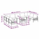 vidaXL Ensemble de canapé de jardin 10 Pièces Anthracite Acier