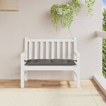 vidaXL Coussin de banc de jardin gris foncé mélangé 100x50x7 cm tissu