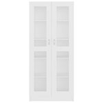 vidaXL Armoire à vitrine Blanc 82 5x30 5x185 cm Bois d'ingénierie