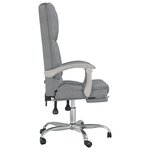 vidaXL Fauteuil de massage inclinable de bureau Gris clair Tissu