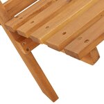 vidaXL Chaises de jardin lot de 2 bleu/blanc bois acacia massif tissu