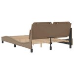 vidaXL Cadre de lit sans matelas Zadar cappuccino 120x200 cm similicuir