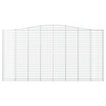 vidaXL Paniers à gabions arqués 3 Pièces 400x30x200/220 cm Fer galvanisé