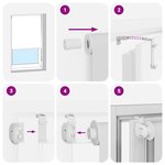 vidaXL Store enrouleur de douche 110x240 cm largeur du tissu 106 cm