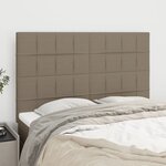 vidaXL Têtes de lit 4 Pièces Taupe 72x5x78/88 cm Tissu