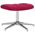 vidaXL Chaise de relaxation avec tabouret Rouge bordeaux Velours