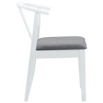 vidaXL Chaise de salle à manger 2 Pièces Blanc et Gris