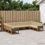 vidaXL Ensemble de canapés d'extérieur 9 Pièces Naturel et Beige