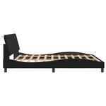 vidaXL Cadre de lit avec lumières LED noir 180x200 cm velours