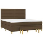 vidaXL Sommier à lattes de lit avec matelas Marron foncé 180x200 cm