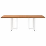 vidaXL Table à manger marron clair bois de chêne massif rectangulaire