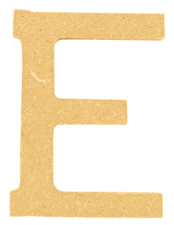 Lettre en bois MDF 5 x 1 2 cm Alphabet lettre E