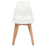 vidaXL Chaises à manger lot de 4 Blanc Plastique