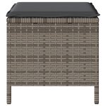 Ensemble de salle à manger de jardin 3 pièces avec coussins gris en poly rotin et acacia