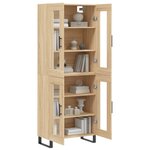 vidaXL Buffet haut Chêne sonoma 69 5x34x180 cm Bois d'ingénierie