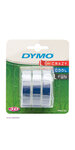 DYMO LetraTag lot de 3 rubans 3D Bleus en blister, finition brillante, 9mm x 3m