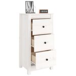 vidaXL Buffets 2 Pièces blanc 40x35x80 cm bois massif de pin