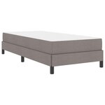 vidaXL Lit à ressorts avec matelas Taupe 90 x 200 cm tissu